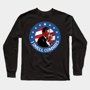 i smell commies Ronald Reagan Long Sleeve T-Shirt